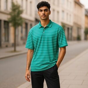 Drake‎ Green Polo Shirt Lightweight Casual Wear
